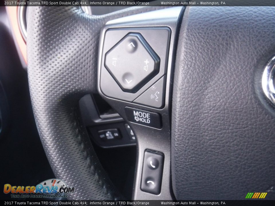 2017 Toyota Tacoma TRD Sport Double Cab 4x4 Inferno Orange / TRD Black/Orange Photo #9