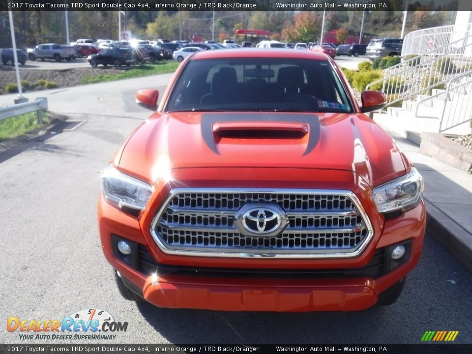 2017 Toyota Tacoma TRD Sport Double Cab 4x4 Inferno Orange / TRD Black/Orange Photo #13