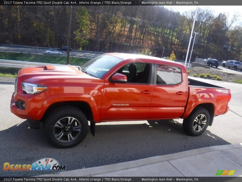 2017 Toyota Tacoma TRD Sport Double Cab 4x4 Inferno Orange / TRD Black/Orange Photo #14
