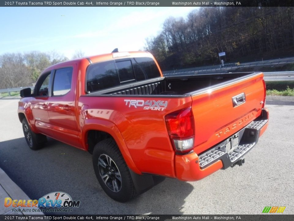 2017 Toyota Tacoma TRD Sport Double Cab 4x4 Inferno Orange / TRD Black/Orange Photo #15