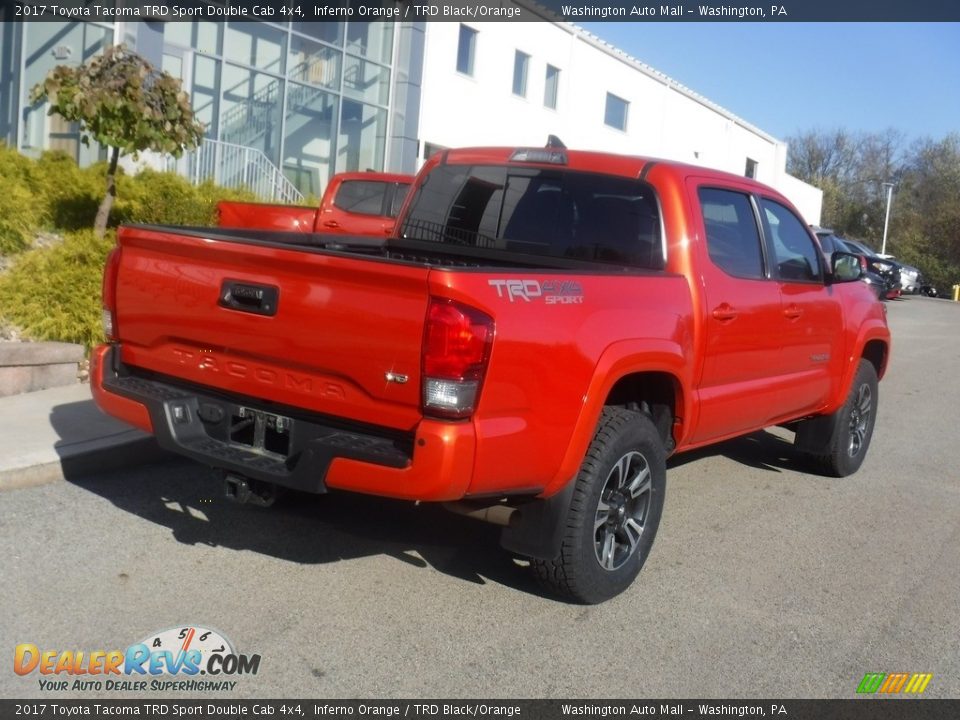 2017 Toyota Tacoma TRD Sport Double Cab 4x4 Inferno Orange / TRD Black/Orange Photo #17