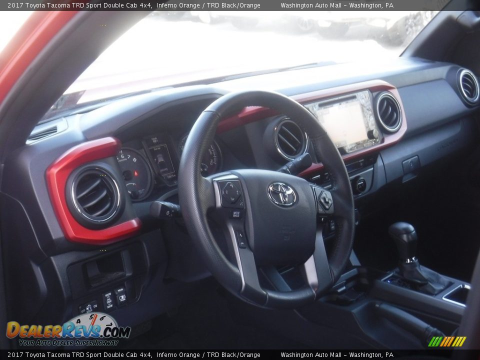 2017 Toyota Tacoma TRD Sport Double Cab 4x4 Inferno Orange / TRD Black/Orange Photo #21