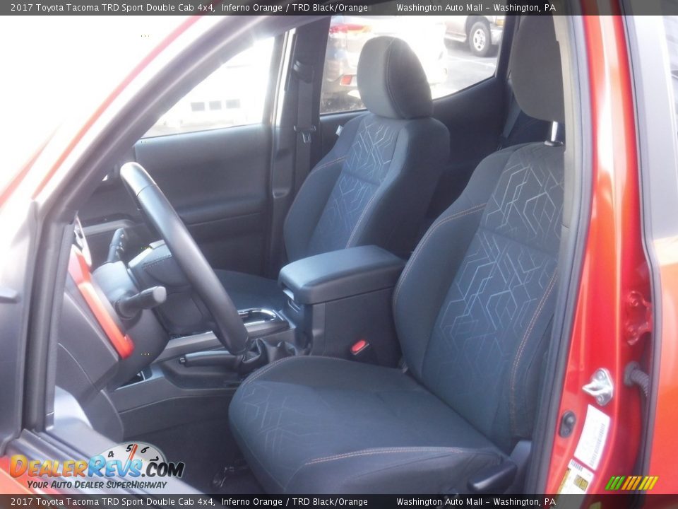 2017 Toyota Tacoma TRD Sport Double Cab 4x4 Inferno Orange / TRD Black/Orange Photo #23