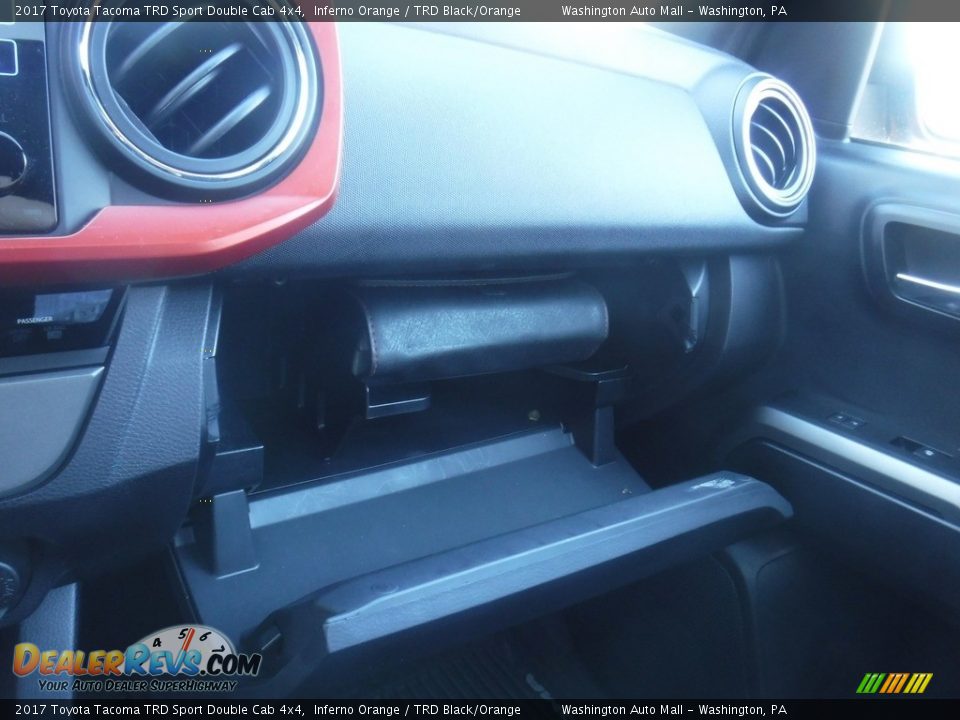 2017 Toyota Tacoma TRD Sport Double Cab 4x4 Inferno Orange / TRD Black/Orange Photo #28