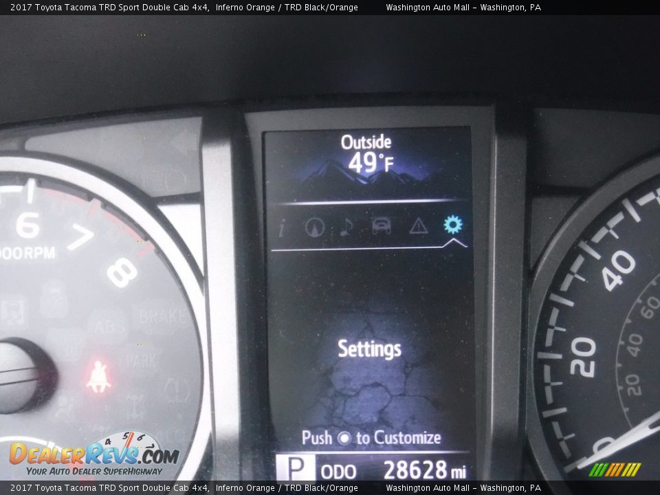 2017 Toyota Tacoma TRD Sport Double Cab 4x4 Inferno Orange / TRD Black/Orange Photo #32