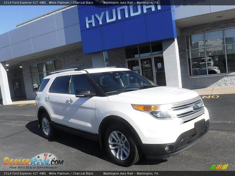 2014 Ford Explorer XLT 4WD White Platinum / Charcoal Black Photo #1
