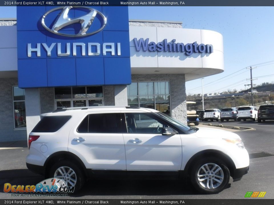 2014 Ford Explorer XLT 4WD White Platinum / Charcoal Black Photo #2