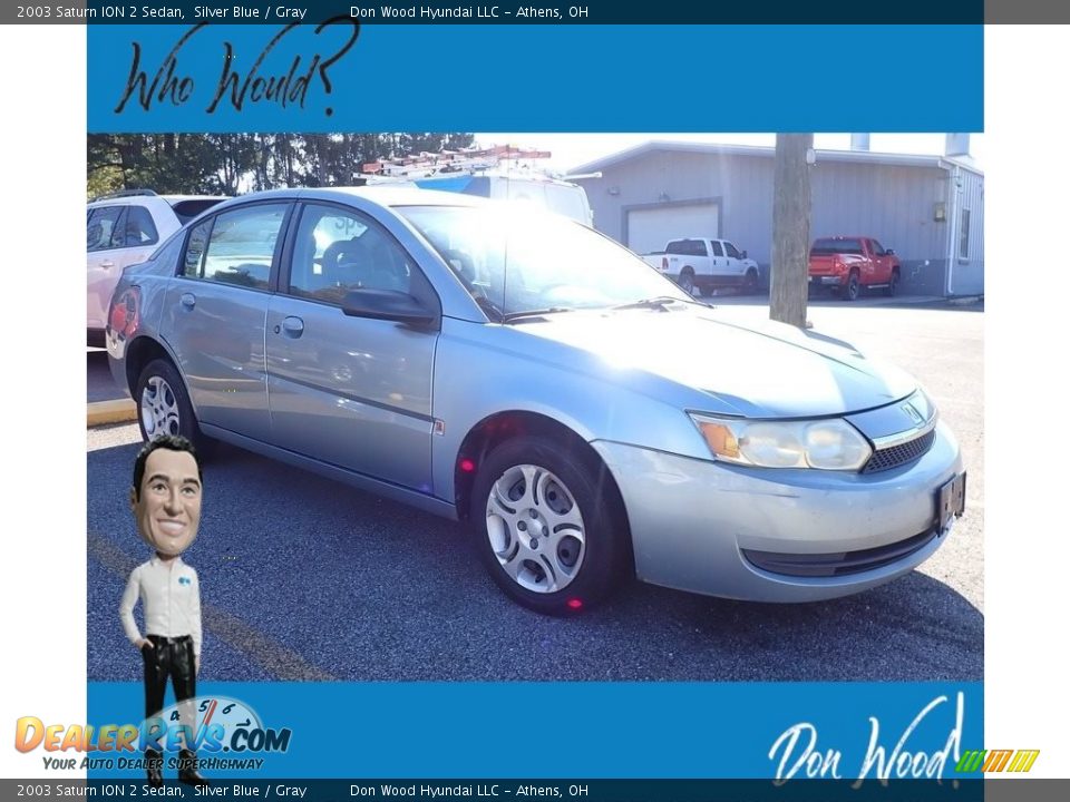 2003 Saturn ION 2 Sedan Silver Blue / Gray Photo #1