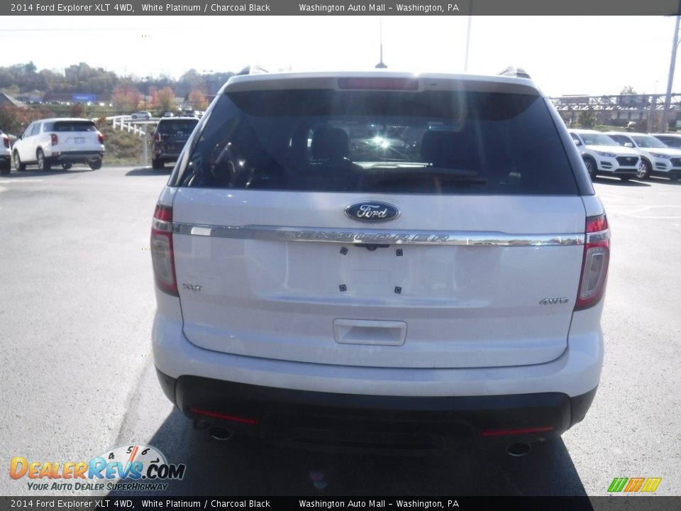 2014 Ford Explorer XLT 4WD White Platinum / Charcoal Black Photo #8