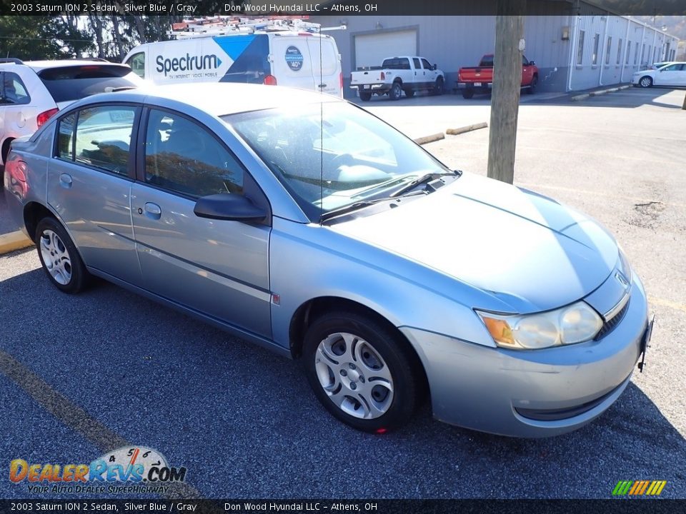 2003 Saturn ION 2 Sedan Silver Blue / Gray Photo #2