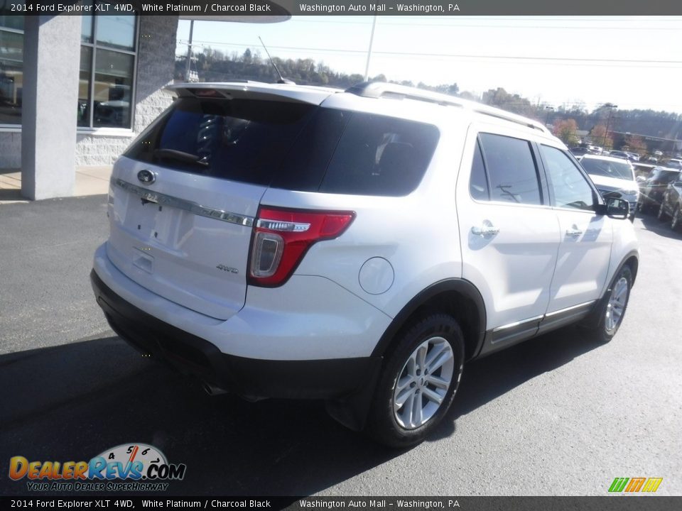 2014 Ford Explorer XLT 4WD White Platinum / Charcoal Black Photo #9