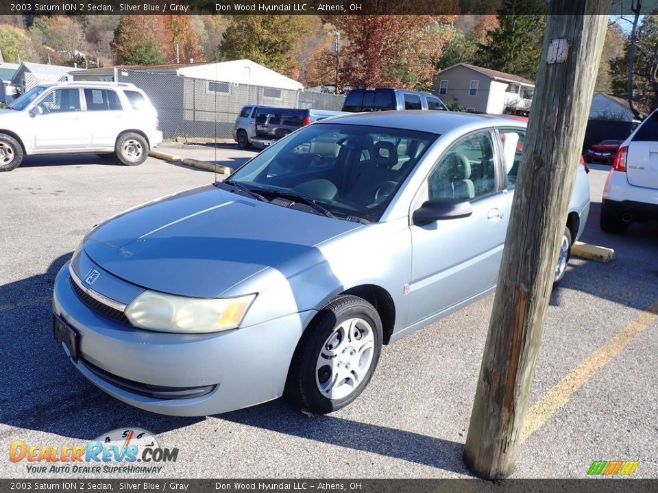 2003 Saturn ION 2 Sedan Silver Blue / Gray Photo #5