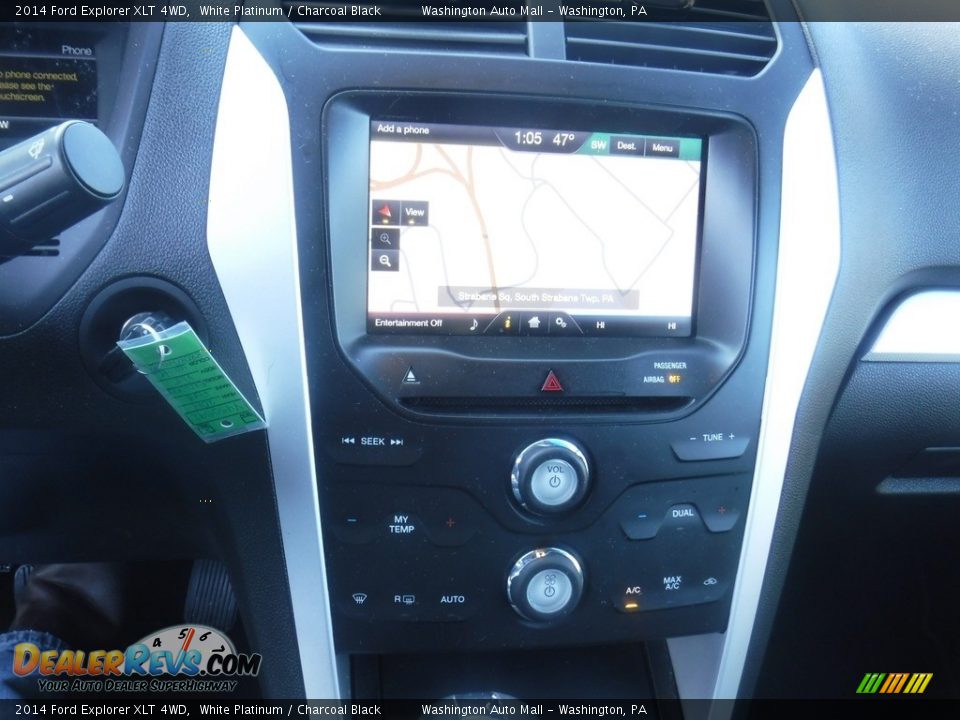 2014 Ford Explorer XLT 4WD White Platinum / Charcoal Black Photo #17