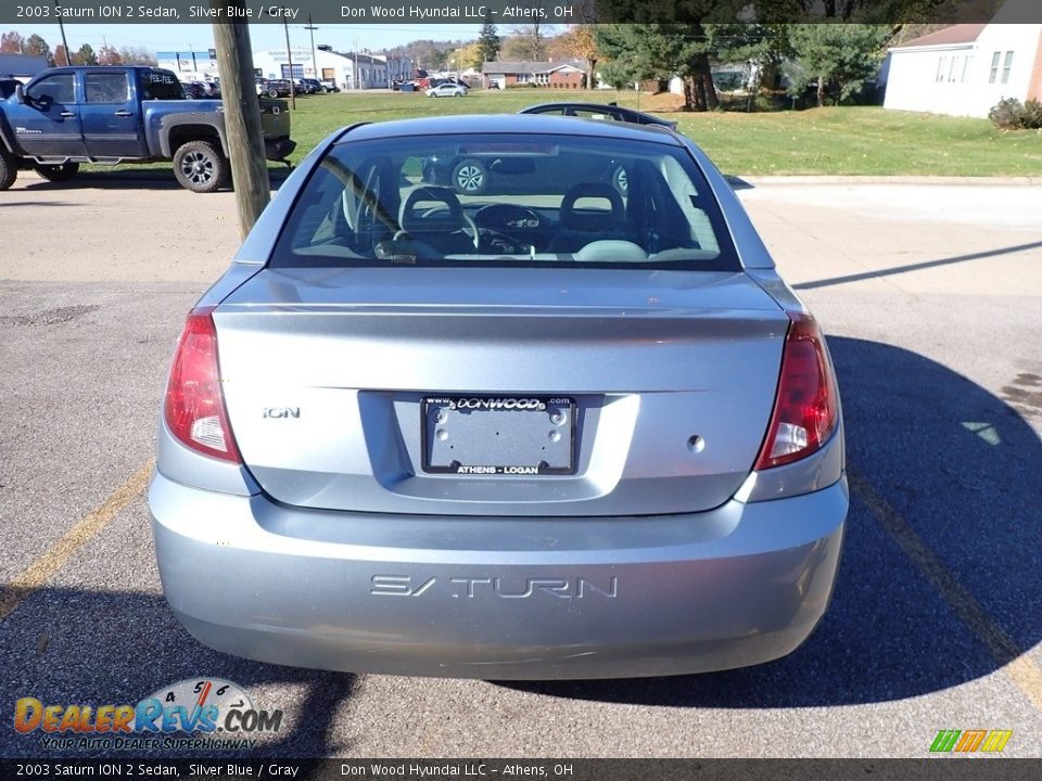 2003 Saturn ION 2 Sedan Silver Blue / Gray Photo #9