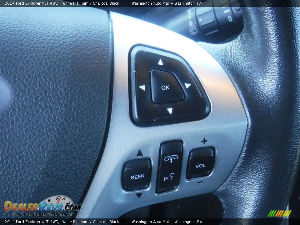2014 Ford Explorer XLT 4WD White Platinum / Charcoal Black Photo #21