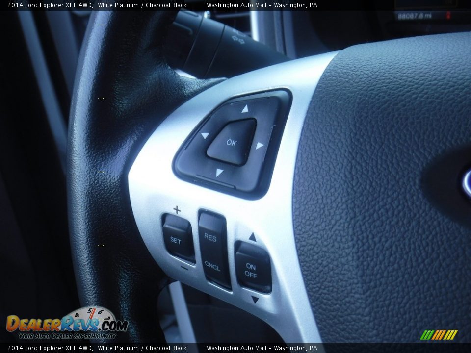 2014 Ford Explorer XLT 4WD White Platinum / Charcoal Black Photo #22