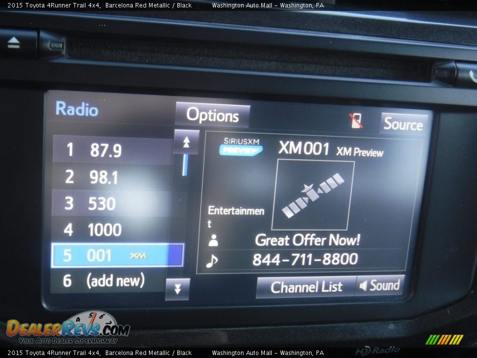 2015 Toyota 4Runner Trail 4x4 Barcelona Red Metallic / Black Photo #6