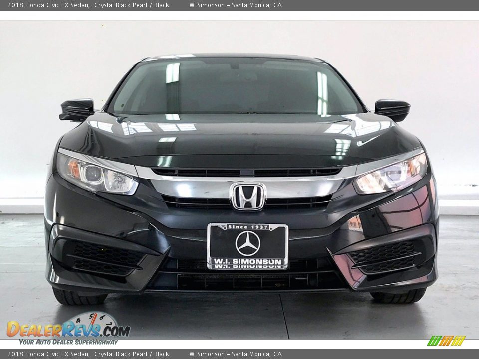 2018 Honda Civic EX Sedan Crystal Black Pearl / Black Photo #2