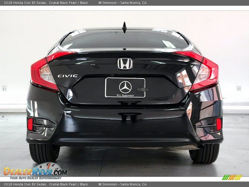 2018 Honda Civic EX Sedan Crystal Black Pearl / Black Photo #3