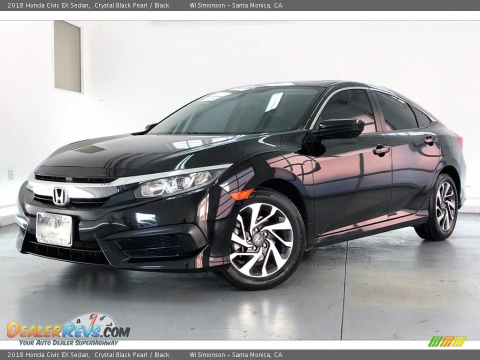 2018 Honda Civic EX Sedan Crystal Black Pearl / Black Photo #12