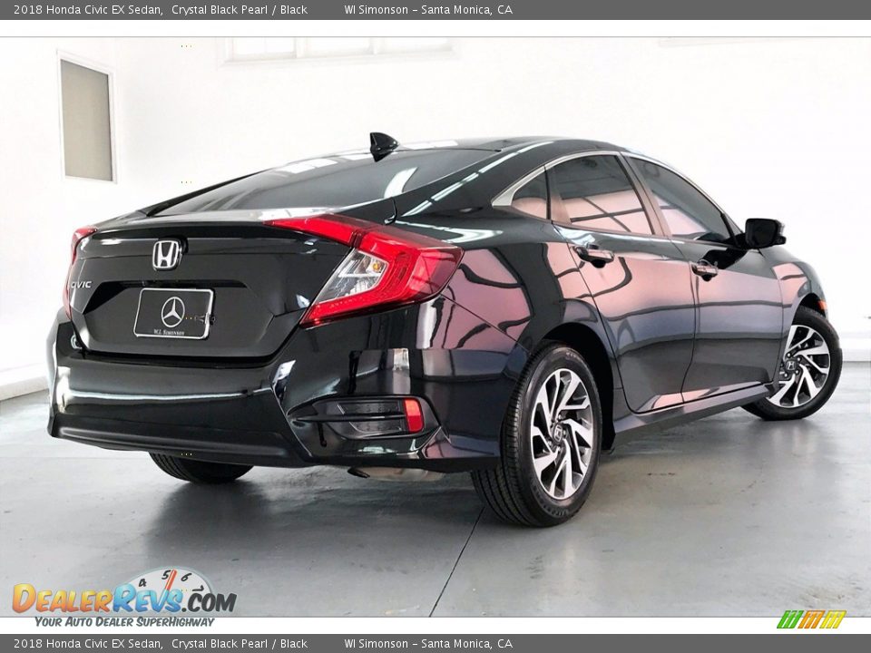 2018 Honda Civic EX Sedan Crystal Black Pearl / Black Photo #13