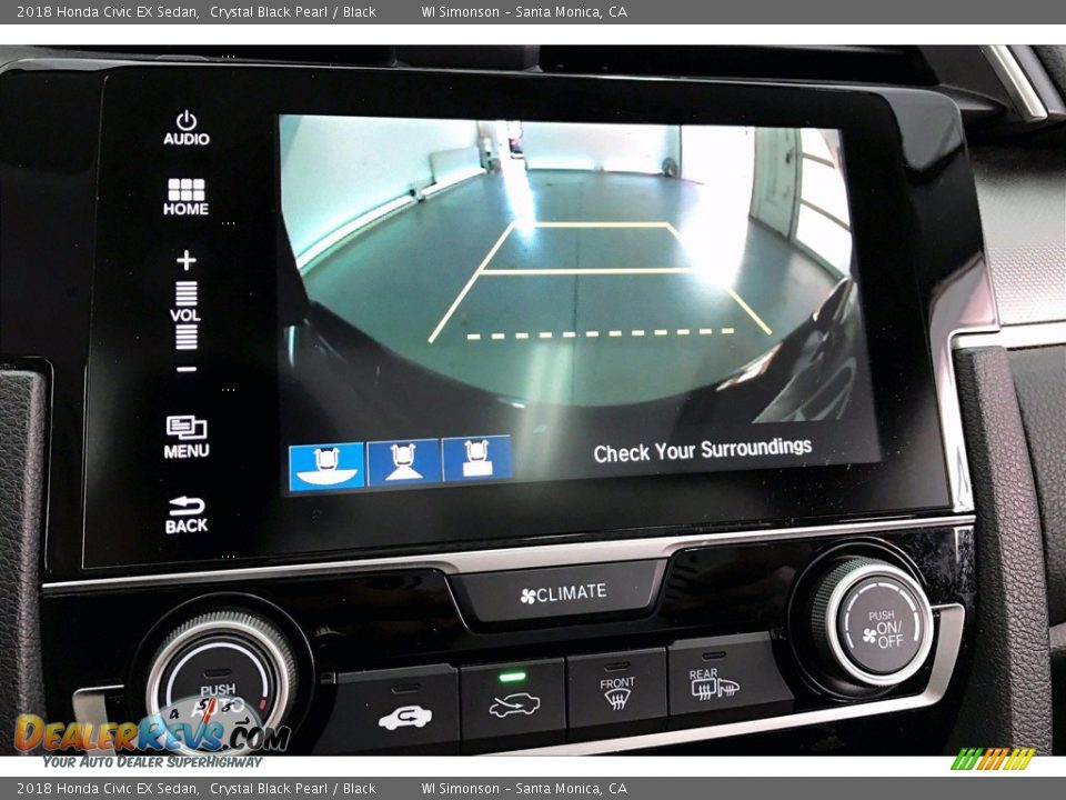 2018 Honda Civic EX Sedan Crystal Black Pearl / Black Photo #24
