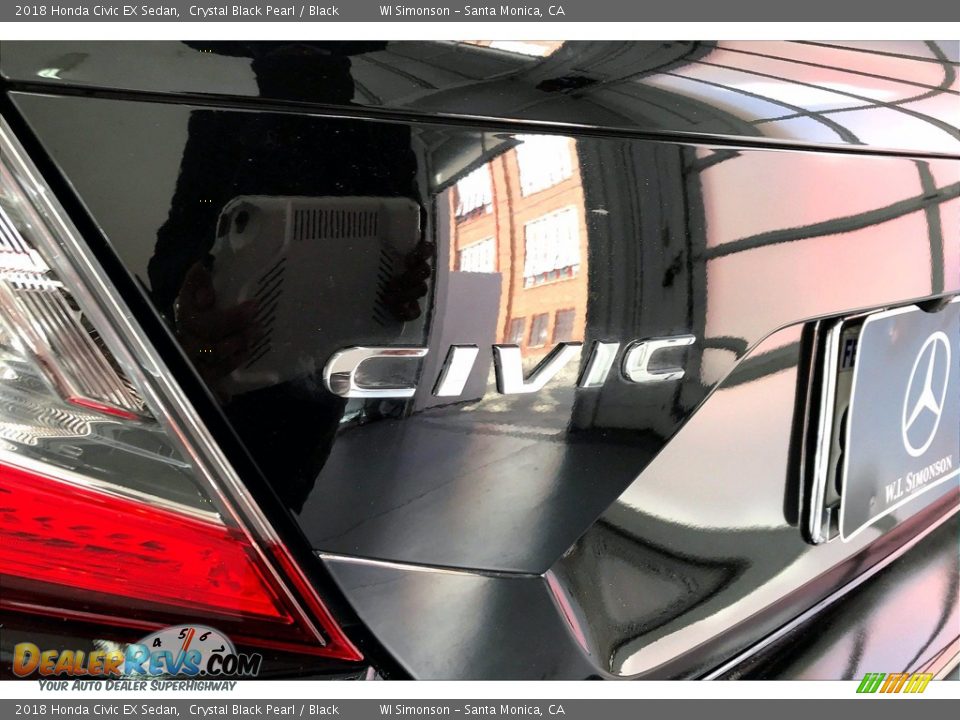 2018 Honda Civic EX Sedan Crystal Black Pearl / Black Photo #31
