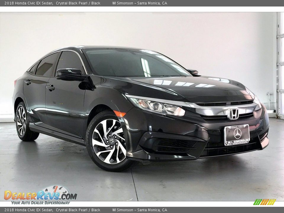 2018 Honda Civic EX Sedan Crystal Black Pearl / Black Photo #34