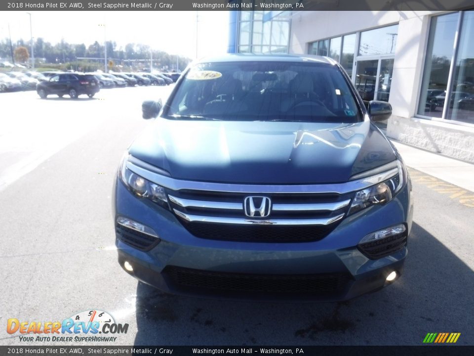 2018 Honda Pilot EX AWD Steel Sapphire Metallic / Gray Photo #4