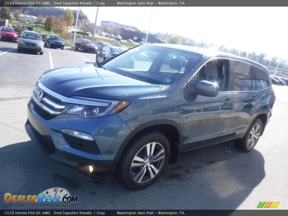 2018 Honda Pilot EX AWD Steel Sapphire Metallic / Gray Photo #5