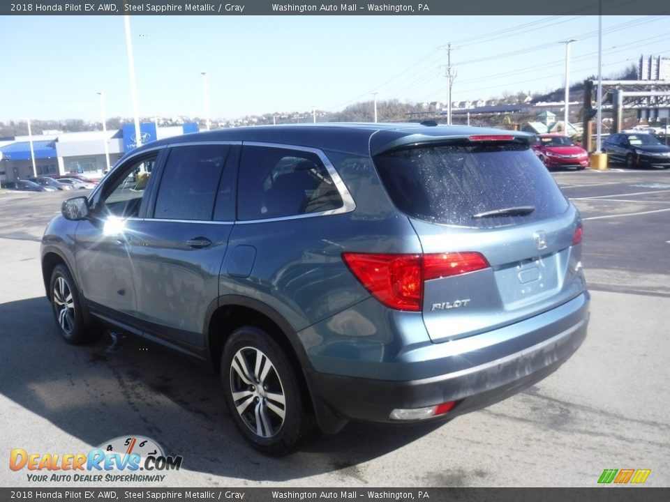 2018 Honda Pilot EX AWD Steel Sapphire Metallic / Gray Photo #7