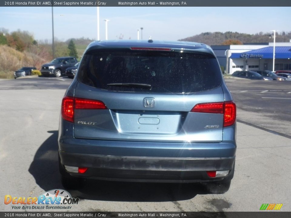 2018 Honda Pilot EX AWD Steel Sapphire Metallic / Gray Photo #8