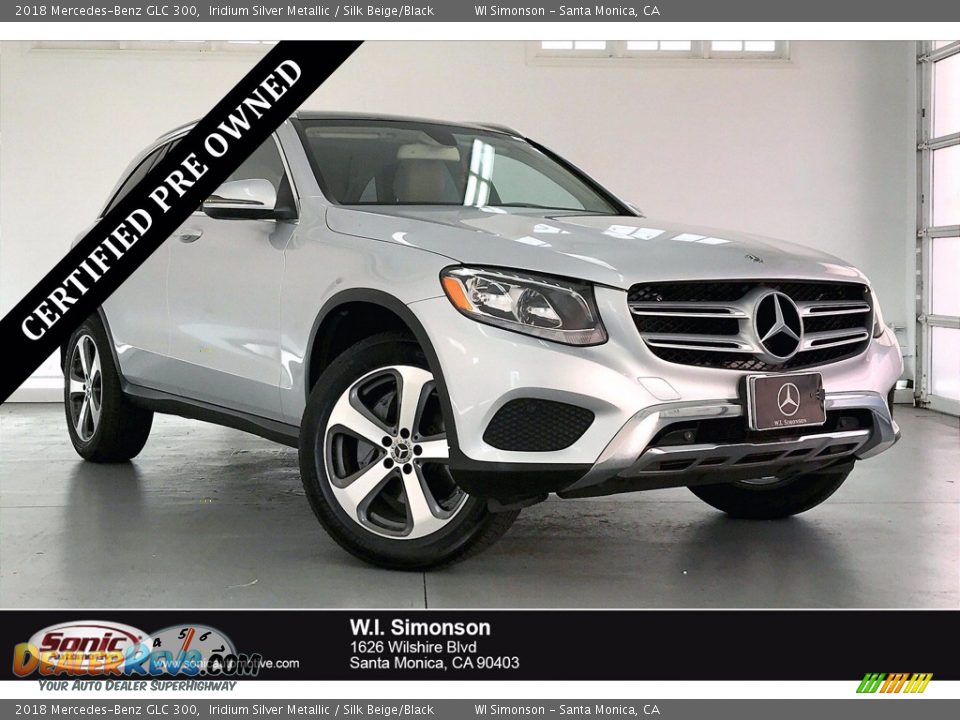 2018 Mercedes-Benz GLC 300 Iridium Silver Metallic / Silk Beige/Black Photo #1