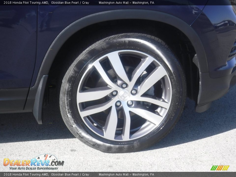 2018 Honda Pilot Touring AWD Obsidian Blue Pearl / Gray Photo #3