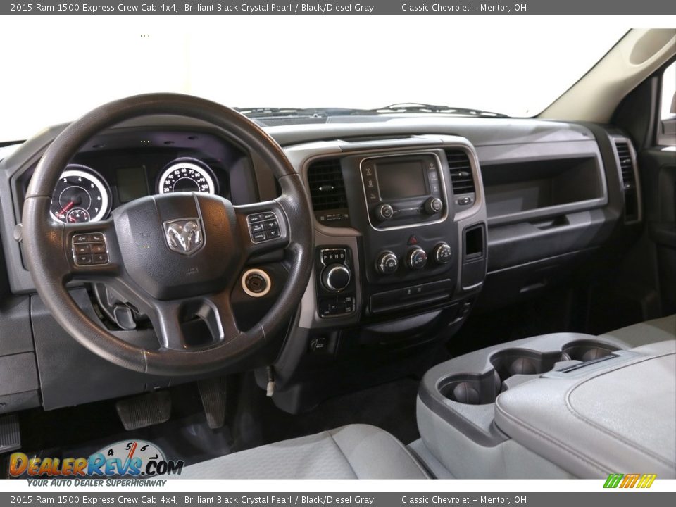 Black/Diesel Gray Interior - 2015 Ram 1500 Express Crew Cab 4x4 Photo #8