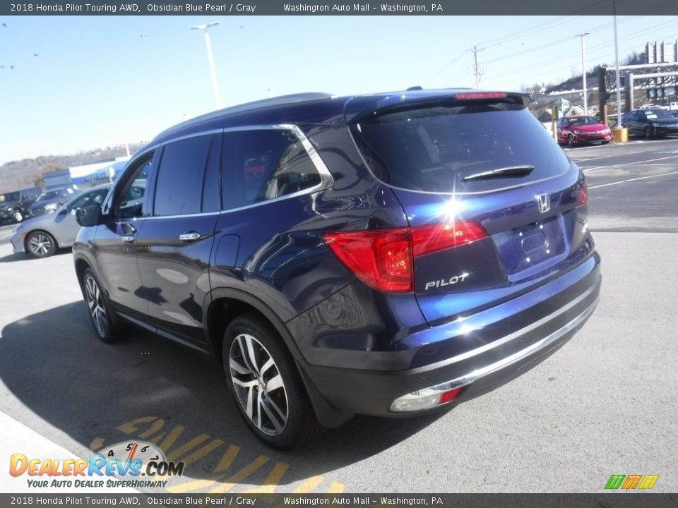 2018 Honda Pilot Touring AWD Obsidian Blue Pearl / Gray Photo #7