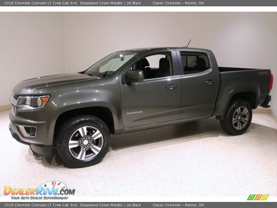 2018 Chevrolet Colorado LT Crew Cab 4x4 Deepwood Green Metallic / Jet Black Photo #3