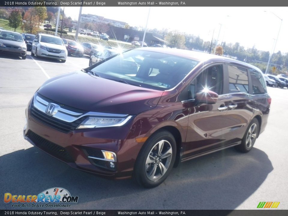 2018 Honda Odyssey Touring Deep Scarlet Pearl / Beige Photo #6