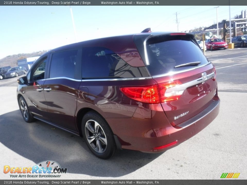 2018 Honda Odyssey Touring Deep Scarlet Pearl / Beige Photo #8