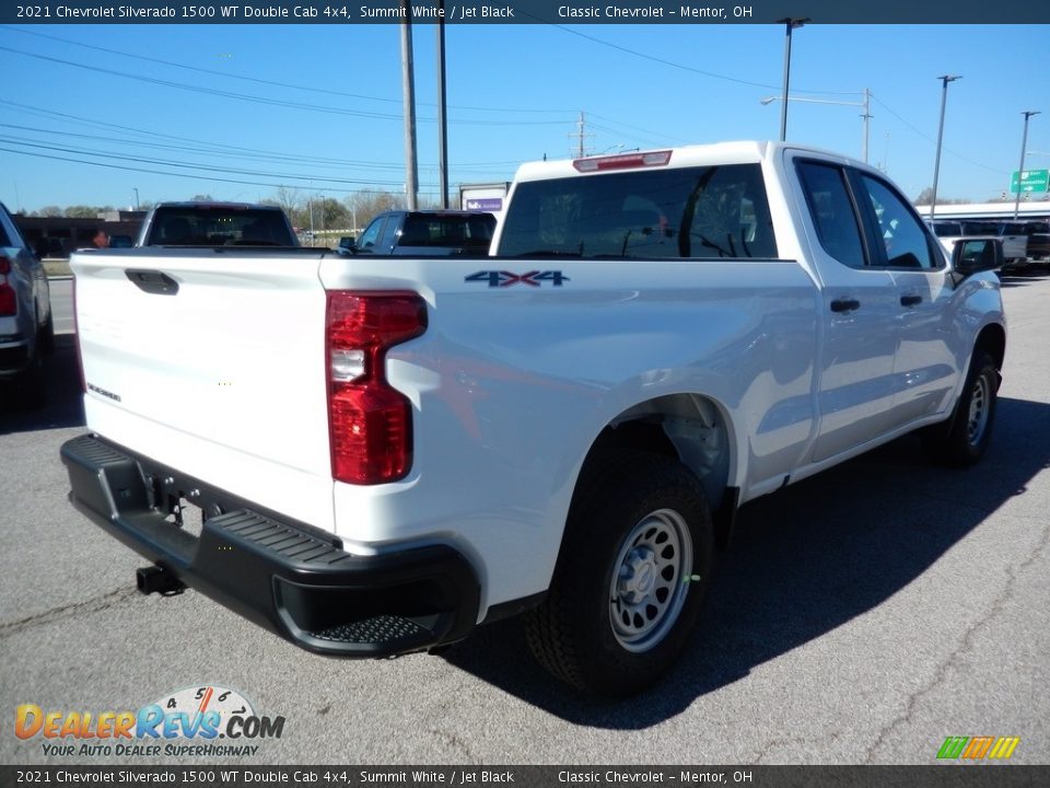 2021 Chevrolet Silverado 1500 WT Double Cab 4x4 Summit White / Jet Black Photo #4