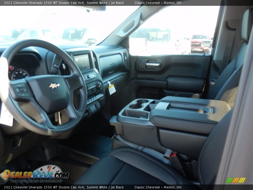2021 Chevrolet Silverado 1500 WT Double Cab 4x4 Summit White / Jet Black Photo #7