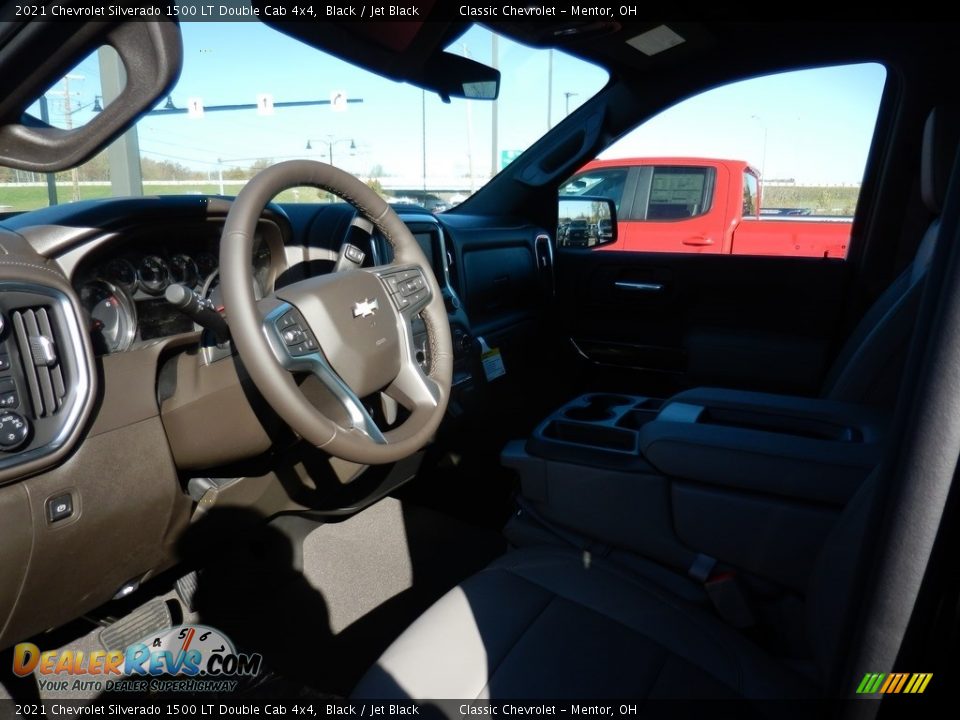 2021 Chevrolet Silverado 1500 LT Double Cab 4x4 Black / Jet Black Photo #7