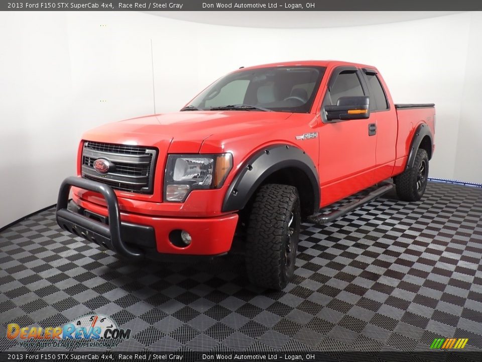 2013 Ford F150 STX SuperCab 4x4 Race Red / Steel Gray Photo #8