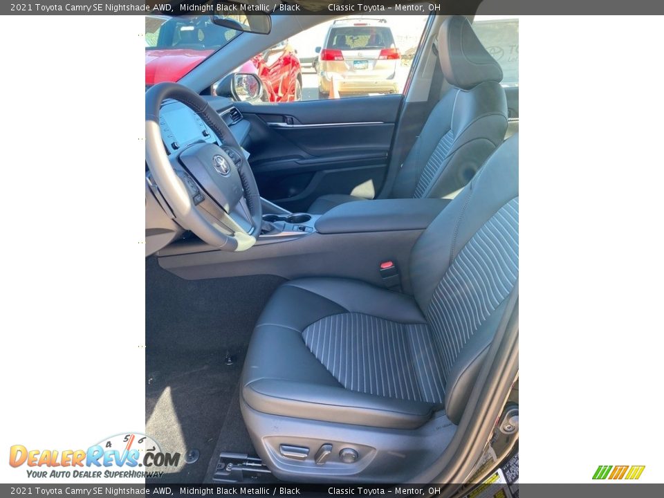 2021 Toyota Camry SE Nightshade AWD Midnight Black Metallic / Black Photo #2