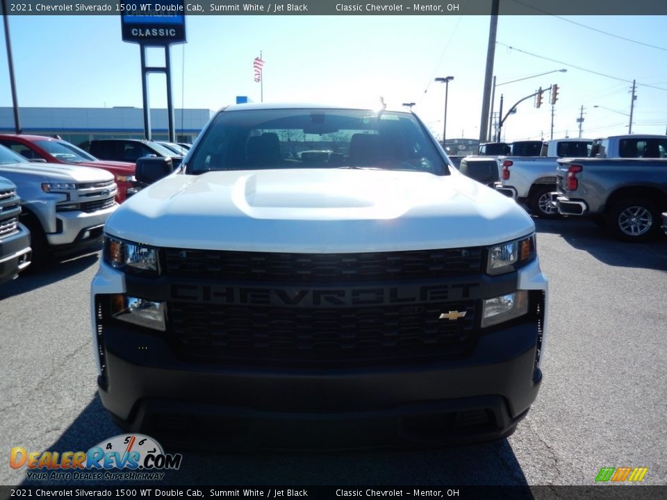 2021 Chevrolet Silverado 1500 WT Double Cab Summit White / Jet Black Photo #2