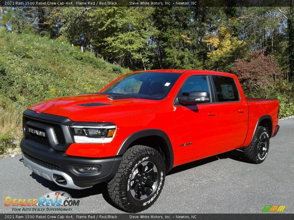 2021 Ram 1500 Rebel Crew Cab 4x4 Flame Red / Red/Black Photo #2