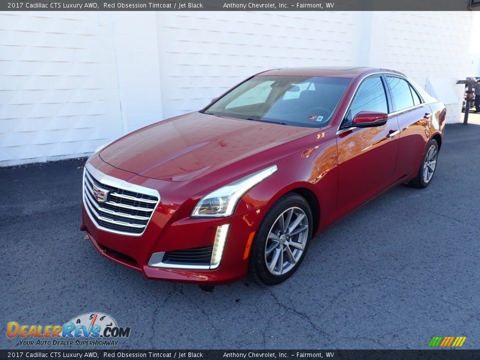 2017 Cadillac CTS Luxury AWD Red Obsession Tintcoat / Jet Black Photo #1