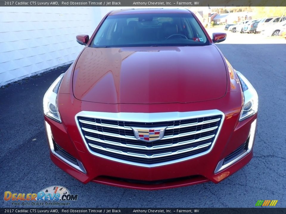 2017 Cadillac CTS Luxury AWD Red Obsession Tintcoat / Jet Black Photo #3