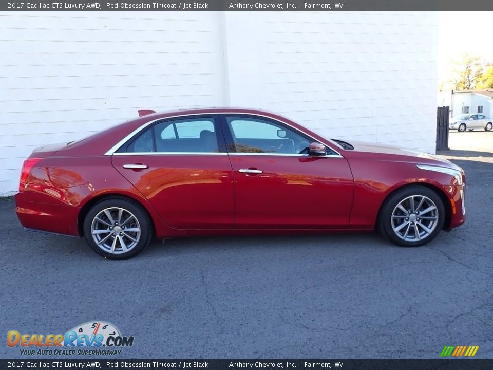 2017 Cadillac CTS Luxury AWD Red Obsession Tintcoat / Jet Black Photo #5