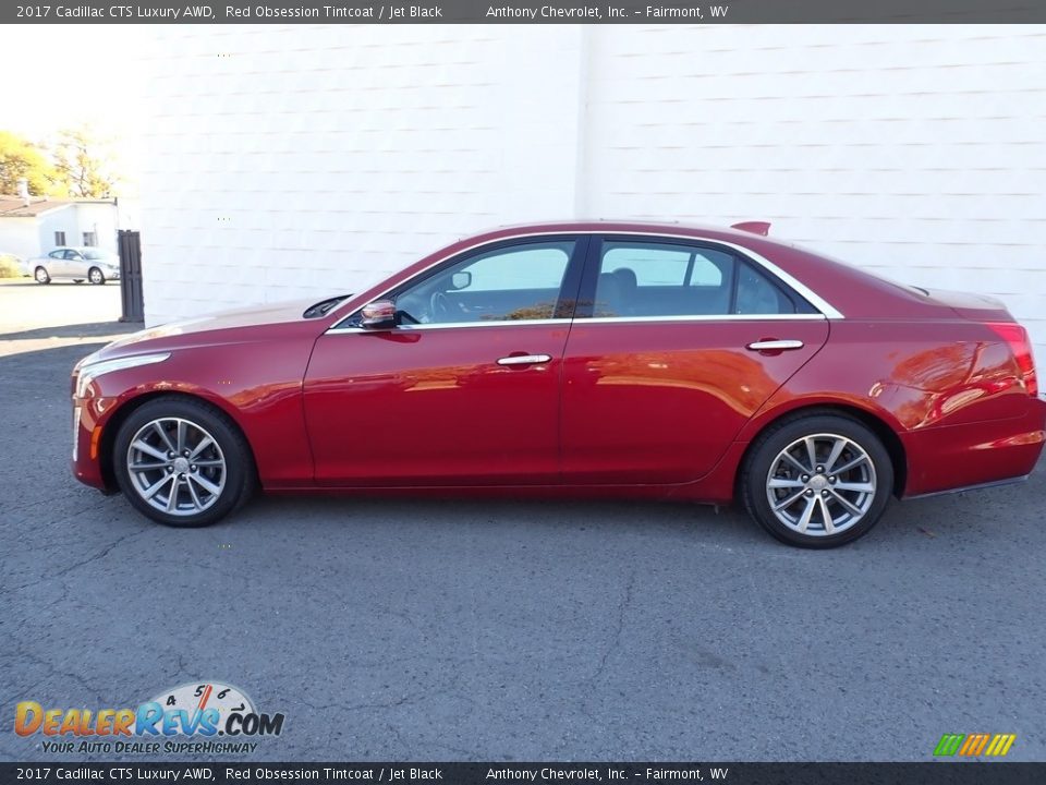 2017 Cadillac CTS Luxury AWD Red Obsession Tintcoat / Jet Black Photo #6